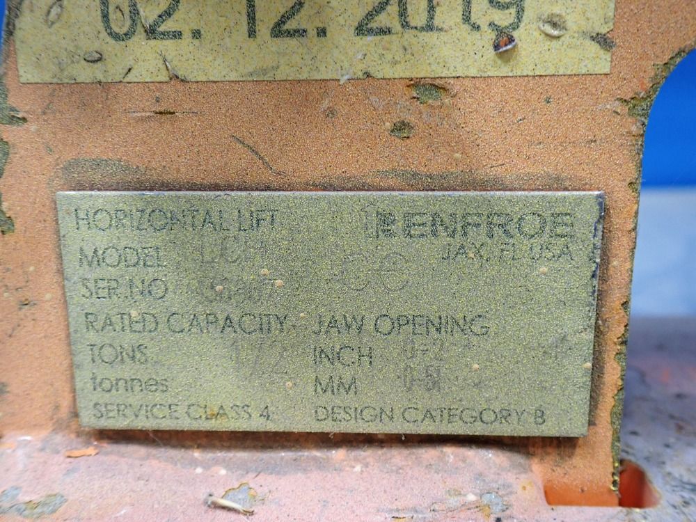 Renfroe 1/2 Ton Horizontal Lift Plate Clamp