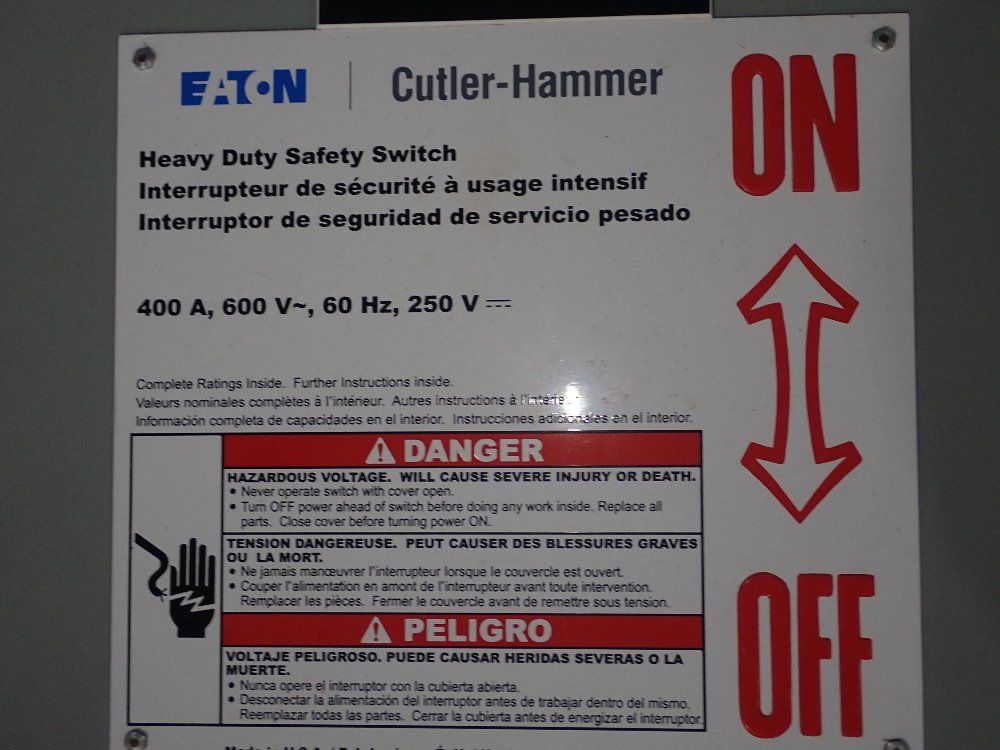 Eaton 400 Amps/600v Fusible Disconnect