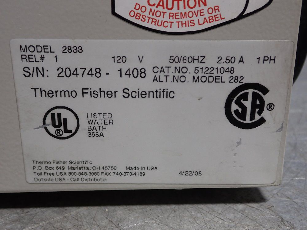 Thermo Scientific 6" X 11" X 6" Id Water Bath - 2833