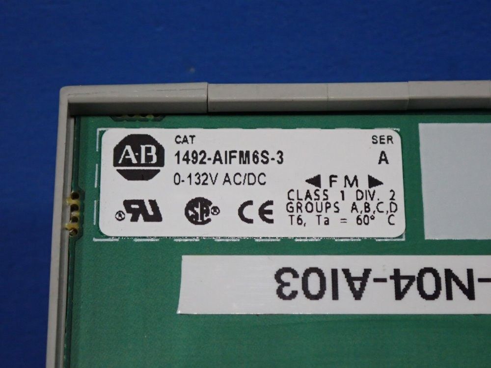 Allen Bradley 2 Allen Bradley 1492-aifm6s-3 Analog Terminal Module, 0-132vac/dc ... - 1492.aifm6s-3