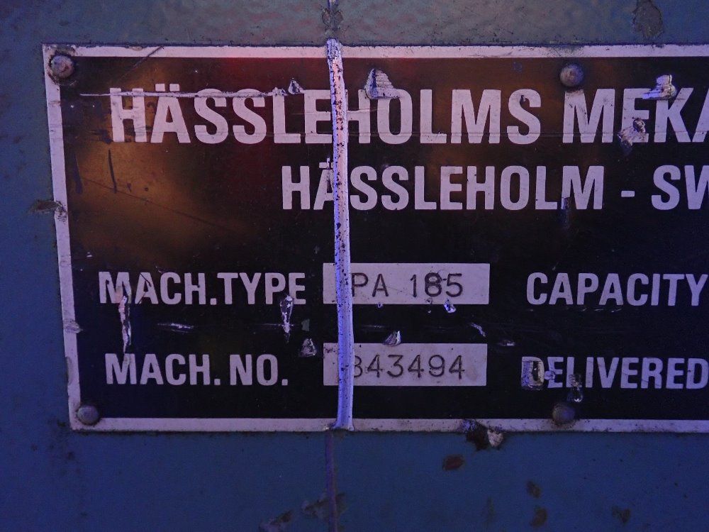Hassleholms 4" X 1/2" Plate Bending Roll - Pa 185