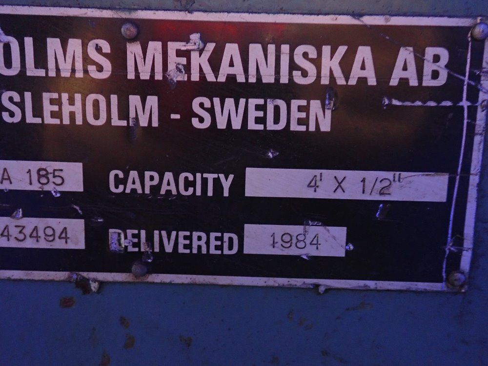 Hassleholms 4" X 1/2" Plate Bending Roll - Pa 185