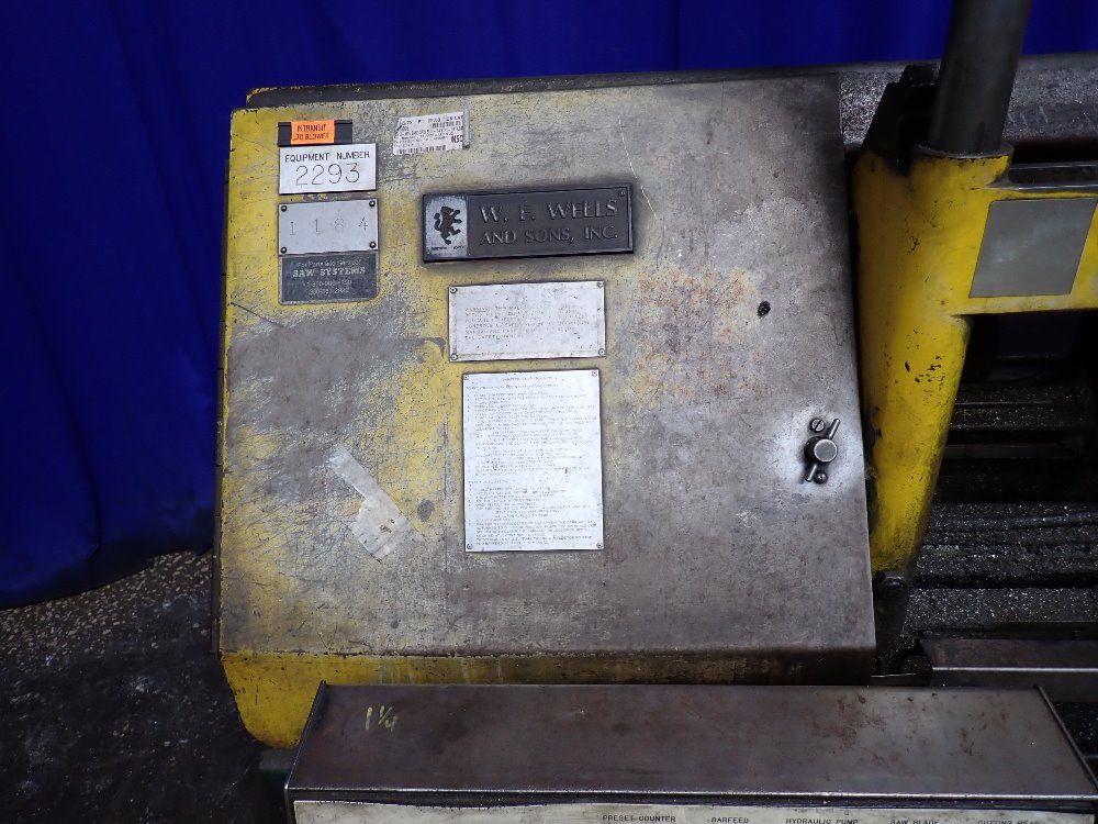 W.f. Wells 15 3/4" X 19" Horizontal Band Saw - F-15-2-4
