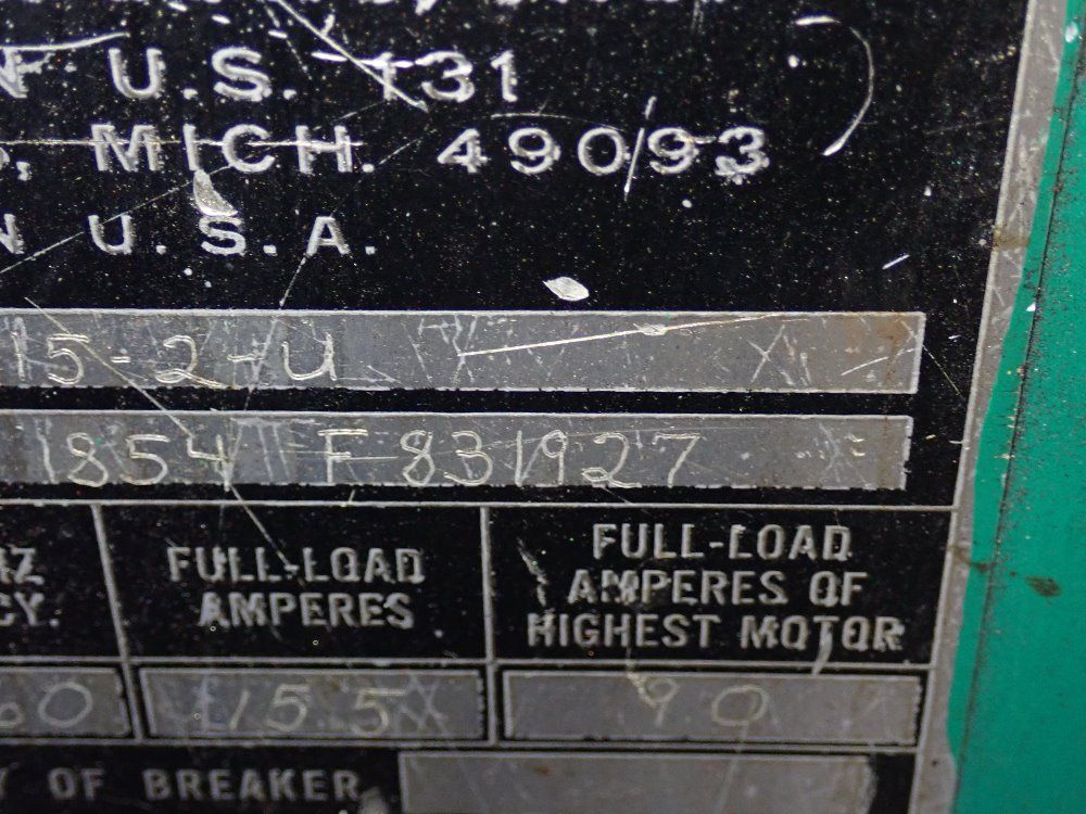 W.f. Wells 15 3/4" X 19" Horizontal Band Saw - F-15-2-4