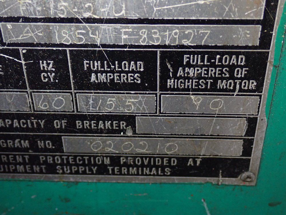 W.f. Wells 15 3/4" X 19" Horizontal Band Saw - F-15-2-4