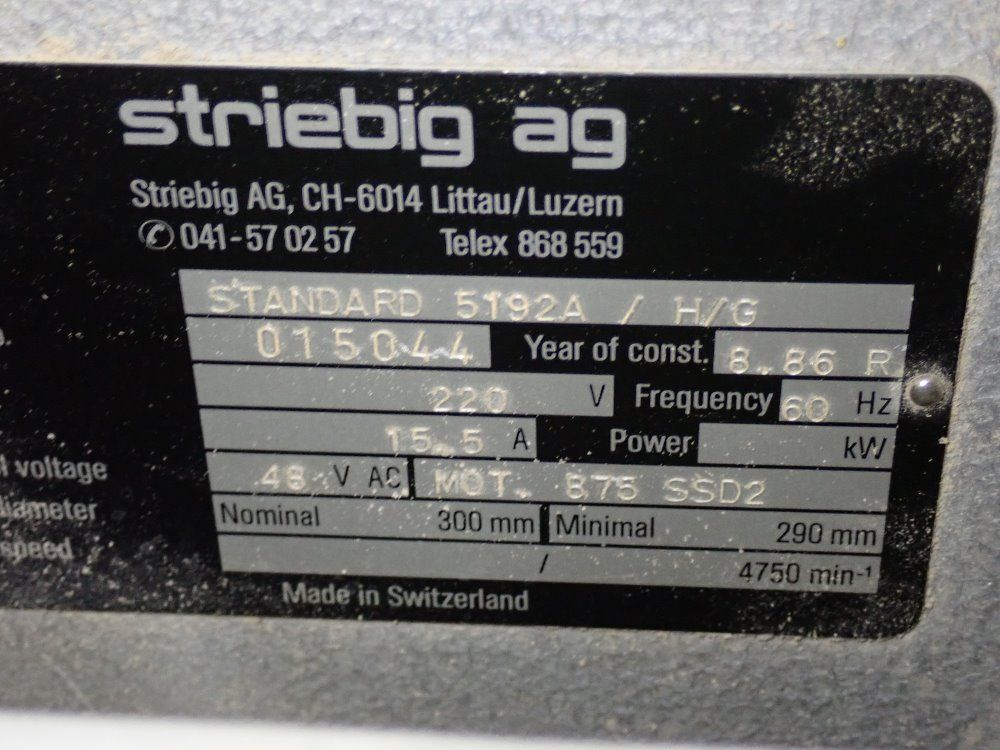 Striebig 75" X 196" Panel Saw - Standard 5192a/h/g