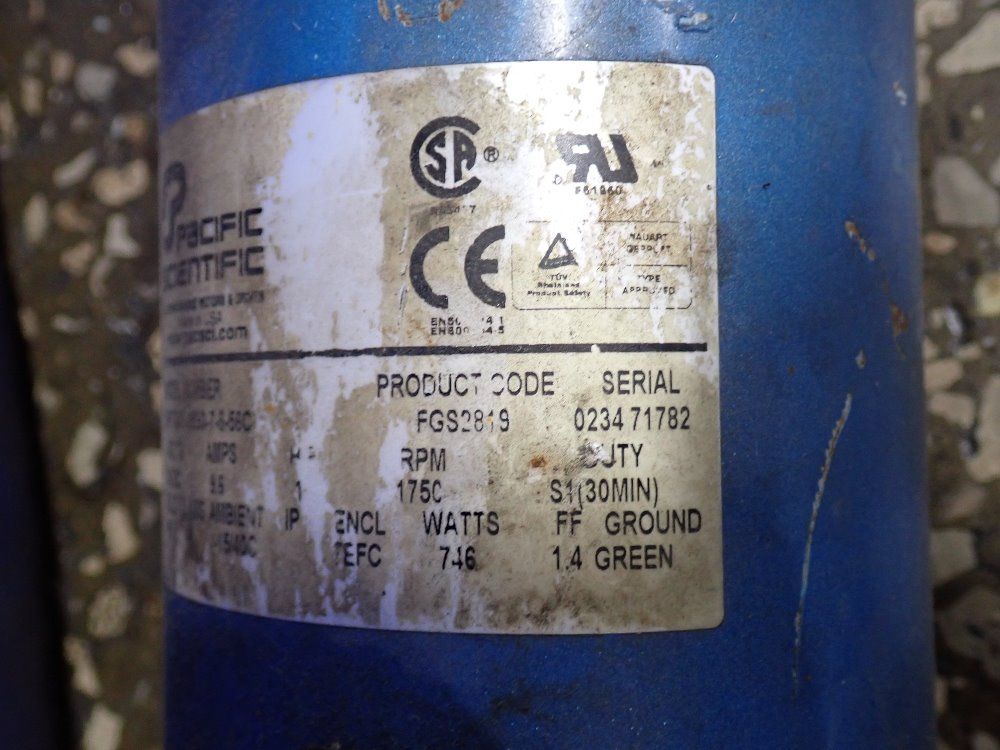Pacific Scientific 1 Hp Motor - Srf3643-4593-7.5-56c