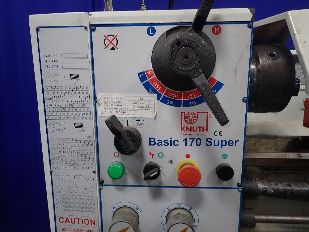 Knuth 14" X 41" Lathe - Basic 170 Super