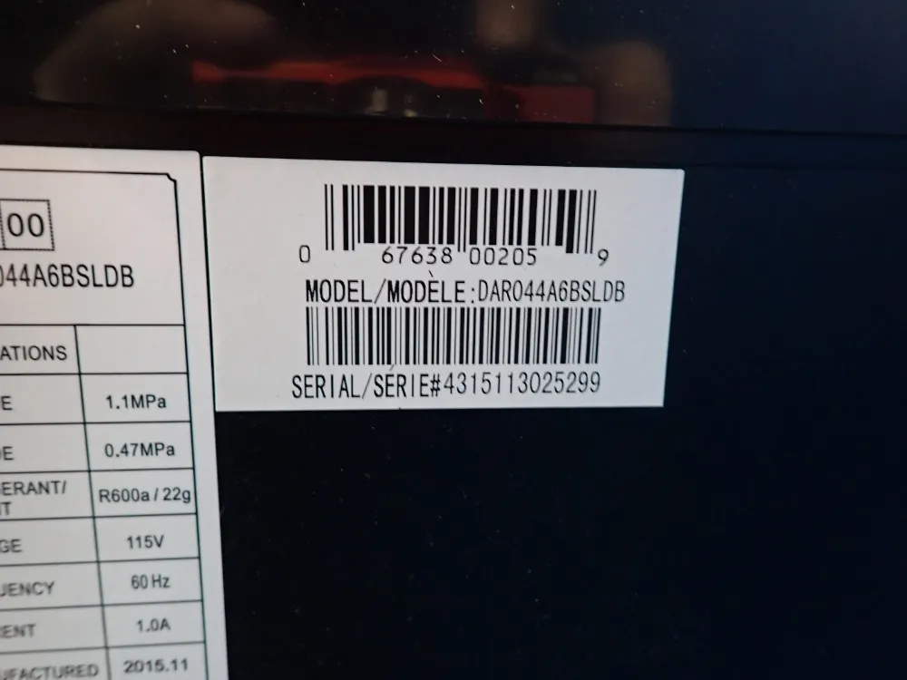 Danby Mini Fridge - Dar044a6bsldb