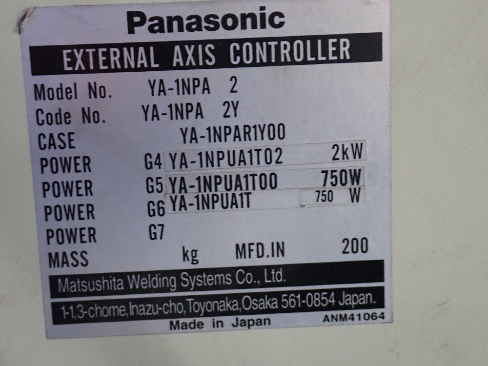 Panasonic 27 Kva Robot Welding System - Pa-122s