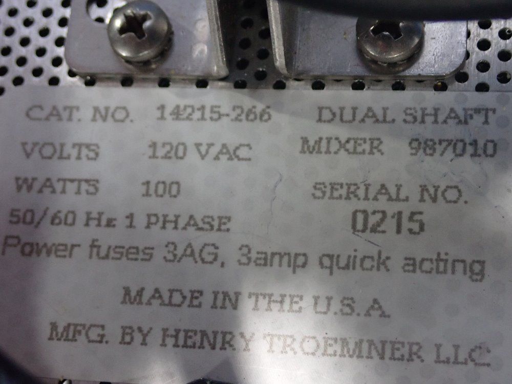 Vwr Scientific Dual Shaft Mixer - 14215-266