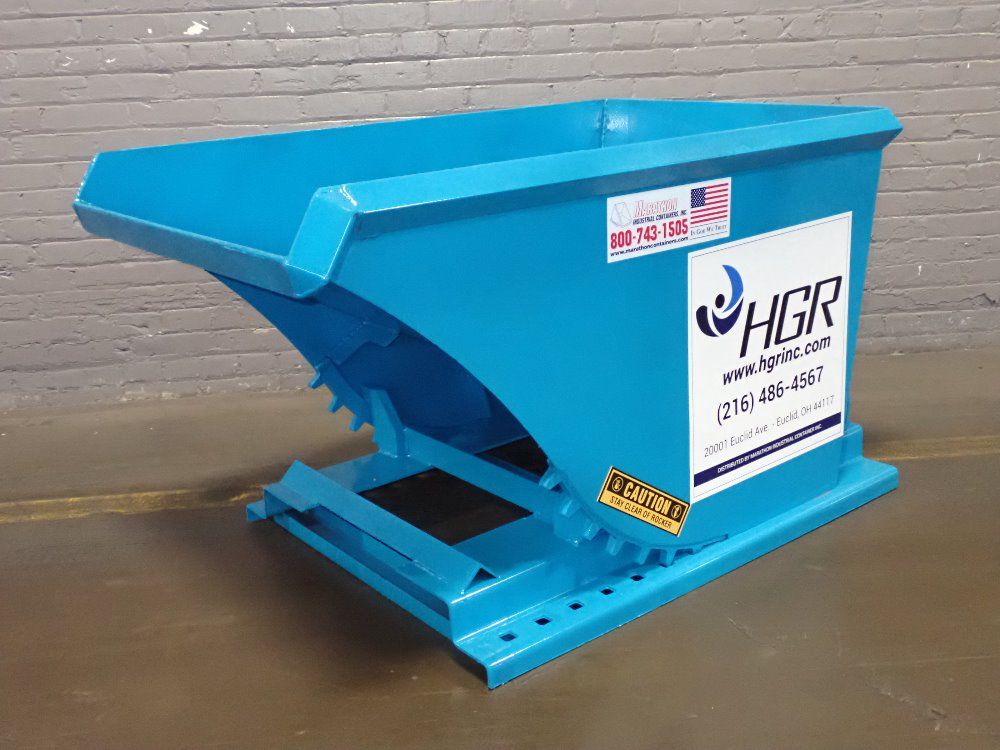 Marathon 0.5 Cu Yd / 2500# 0.5 Cubic Yard (2,500 Lb Capacity) Self-dumping Hopper With Posi-lock - Hd-50