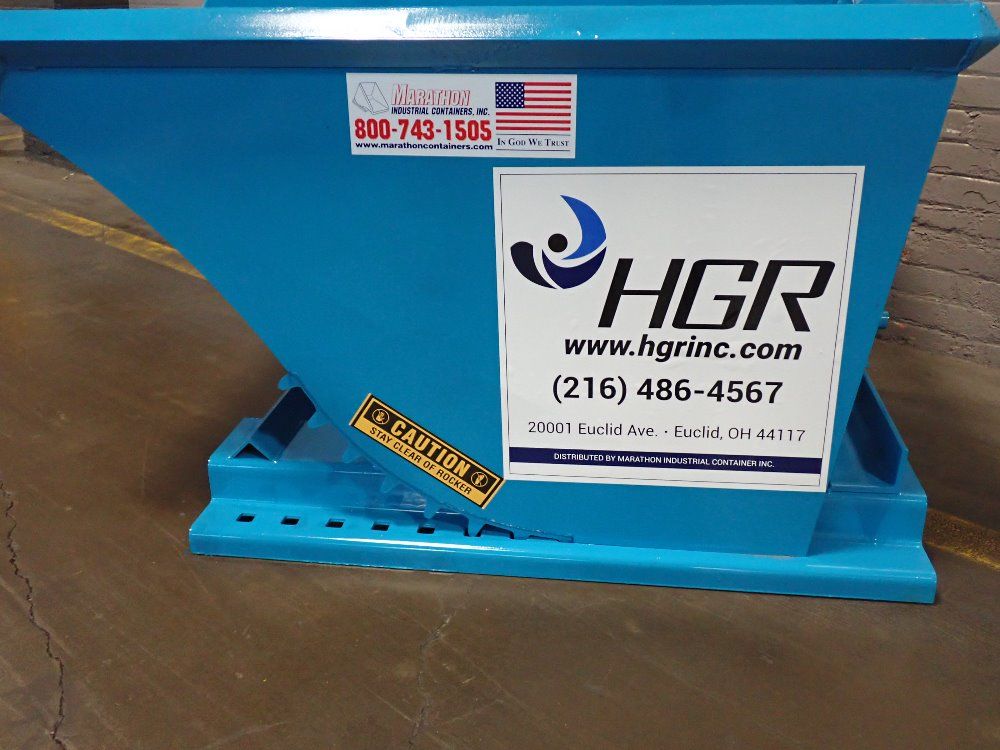 Marathon 0.5 Cu Yd / 2500# 0.5 Cubic Yard (2,500 Lb Capacity) Self-dumping Hopper With Posi-lock - Hd-50