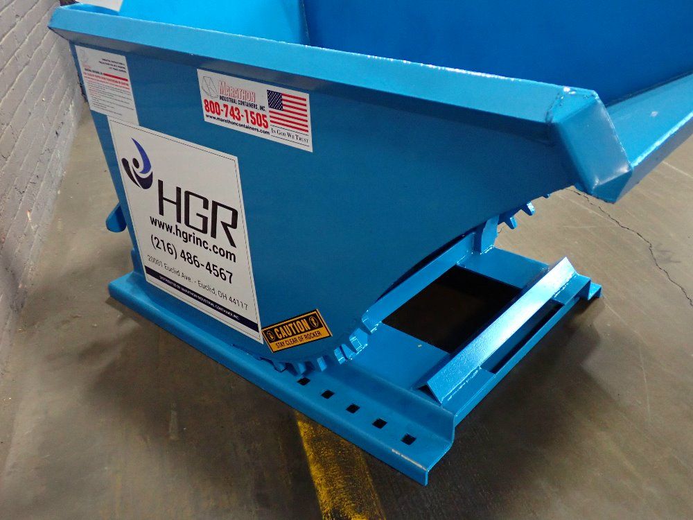 Marathon 0.5 Cu Yd / 2500# 0.5 Cubic Yard (2,500 Lb Capacity) Self-dumping Hopper With Posi-lock - Hd-50