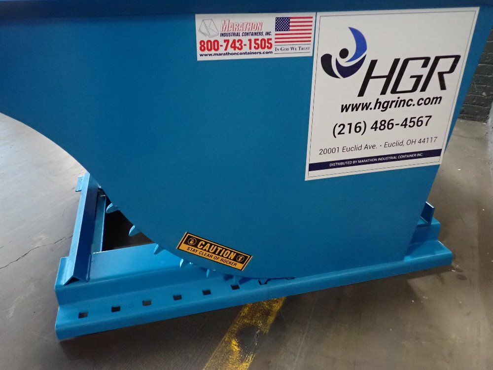 Marathon 1 Cu Yd / 6000# 1 Cubic Yard (6000 Lb Capacity) Self-dumping Hopper With Posi-lock - Hd-100