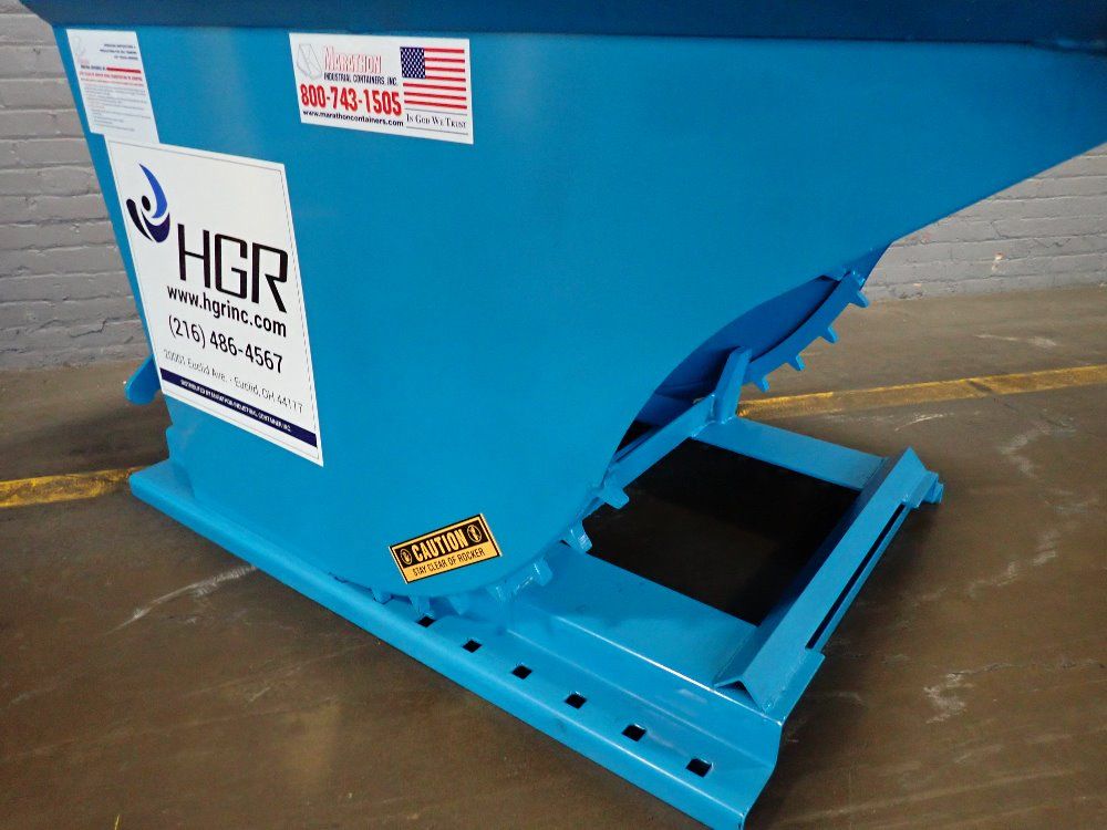 Marathon 1 Cu Yd / 6000# 1 Cubic Yard (6000 Lb Capacity) Self-dumping Hopper With Posi-lock - Hd-100