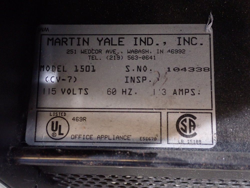 Martin Yale Paper Folding Machine - 1501