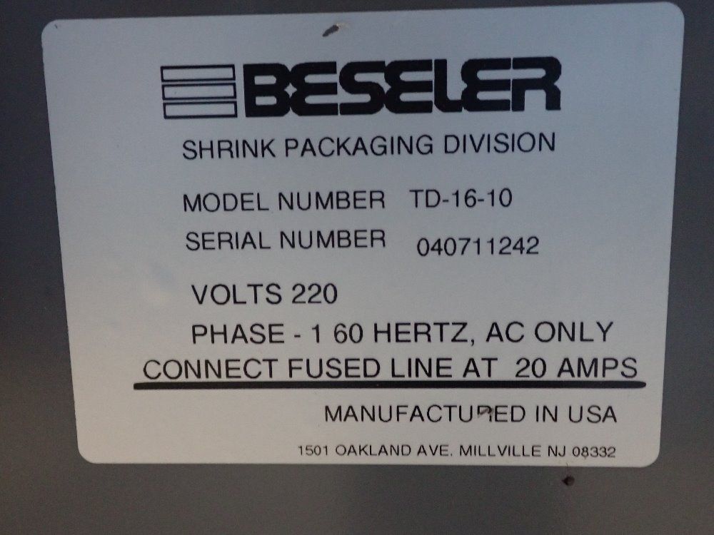 Beseler 16 X 10 Heat Tunnel - Td-16-10