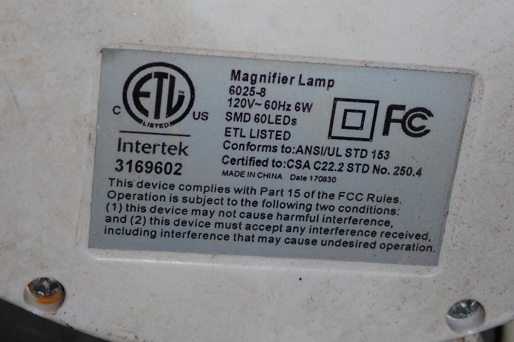 Intertek 6 Watts Magnifier Lamp - 6025-8