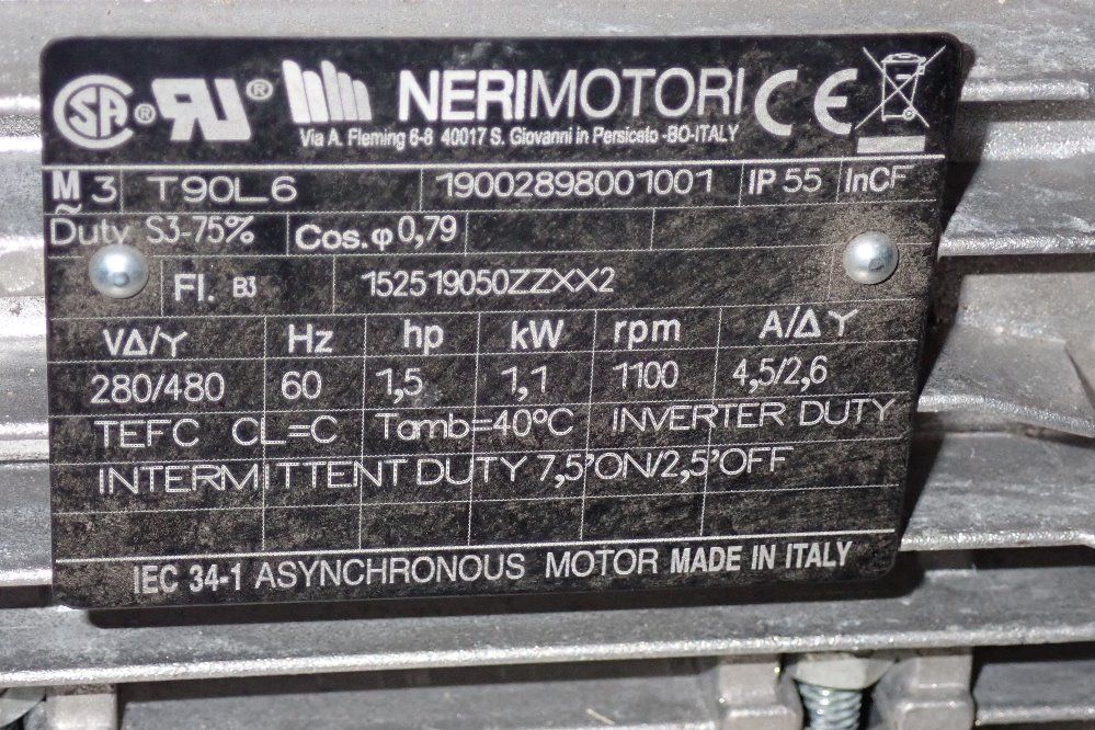 Nerimotori 1.5 Hp Motor - T90l6