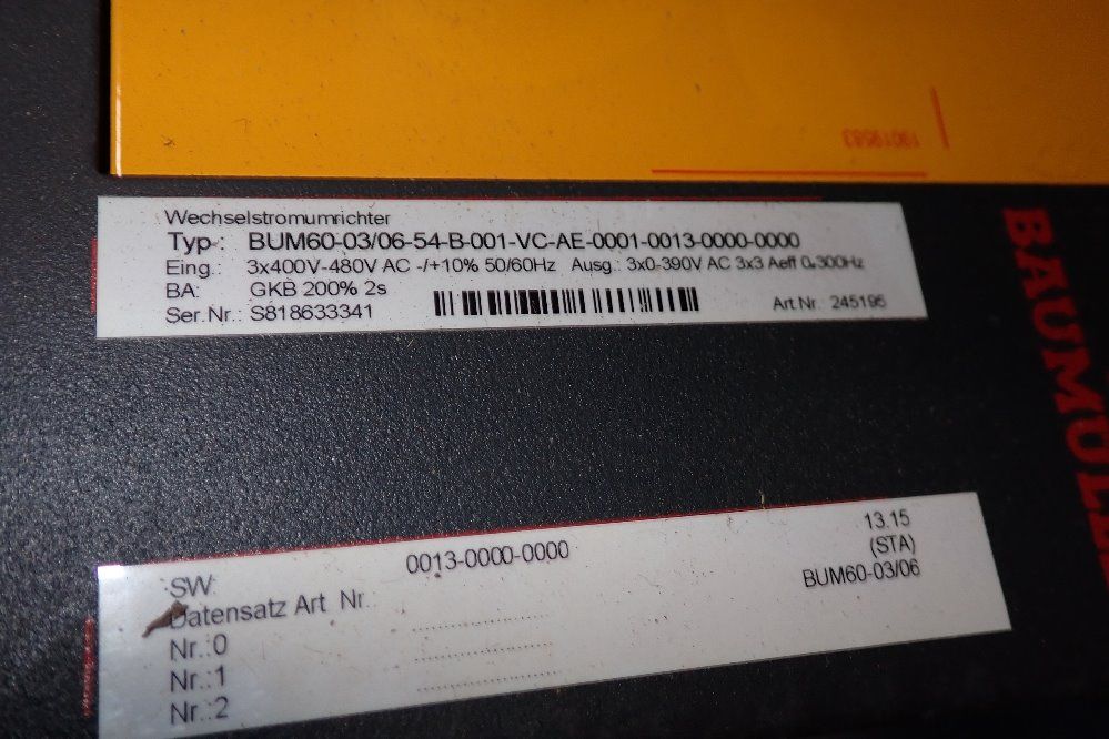 Baumuller Power Supply - Bum60-00/12