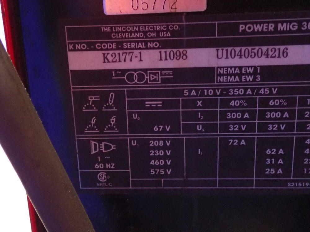 Lincoln Electric 350 Amps Welder - Powermig 300