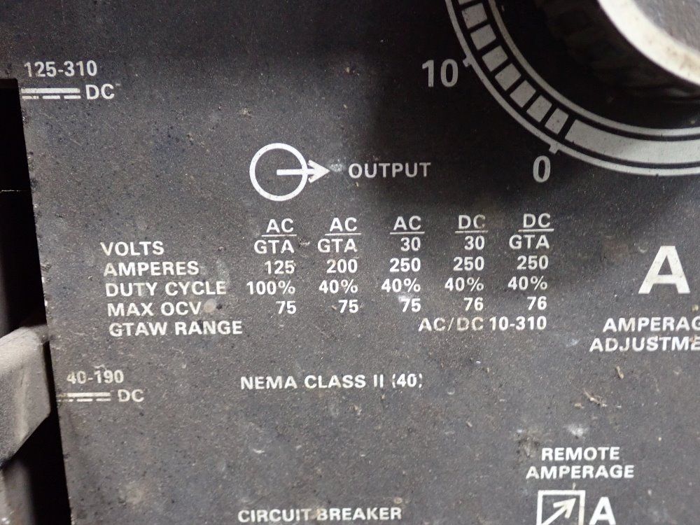 Miller 250 Amps Welder - Dialarc Hf