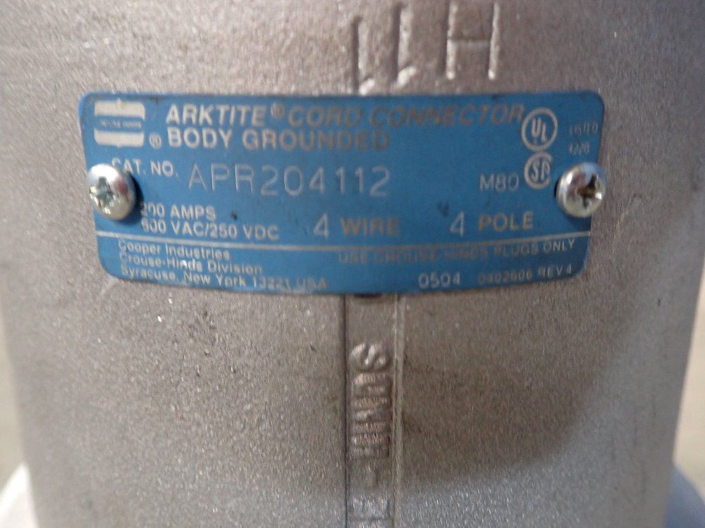 Cooper/crouse-hinds 200a Cord Connector - Apr204112