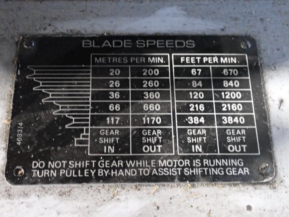 Kalamazoo/startrite 24" X 7.5" Vertical Band Saw