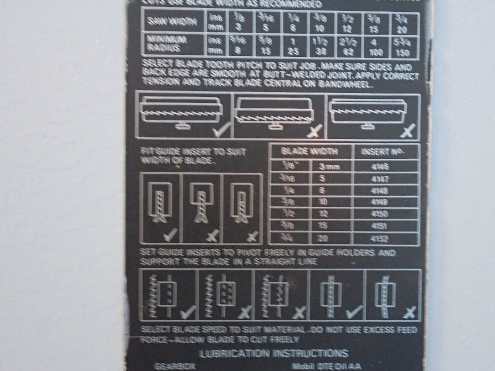 Kalamazoo/startrite 24" X 7.5" Vertical Band Saw