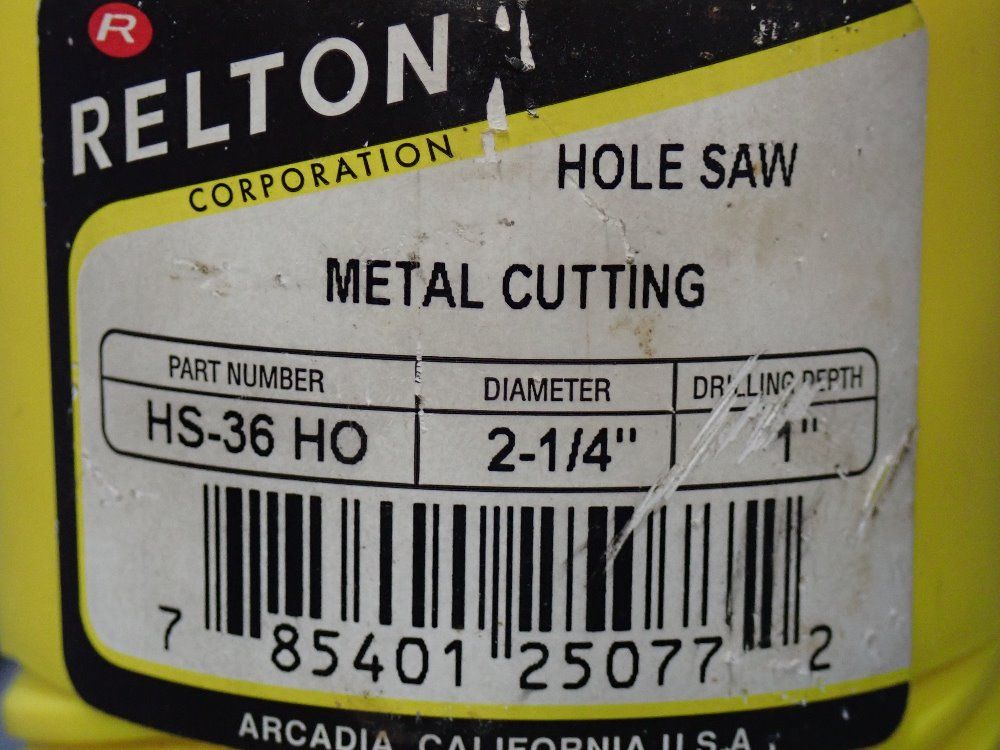 Relton Corp. 2-1/4" D Metal Cutting Hole Saw - Hs-36 Ho