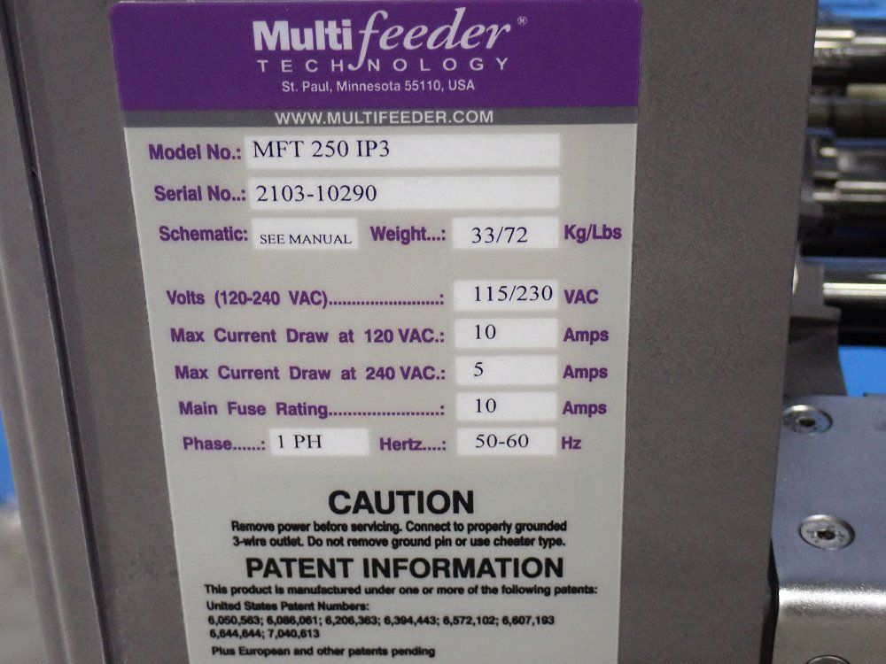 Mulitfeeder Technology Feeder - Mft250ip3