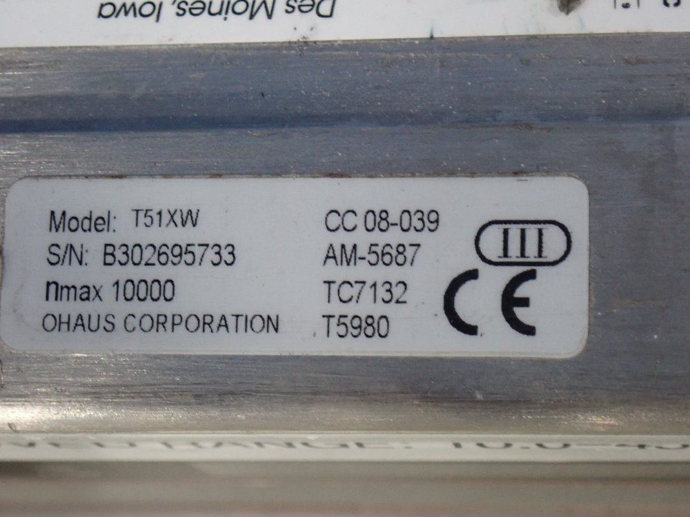 Ohaus Corp. 0.4-100 Lbs. Scale - T51xw