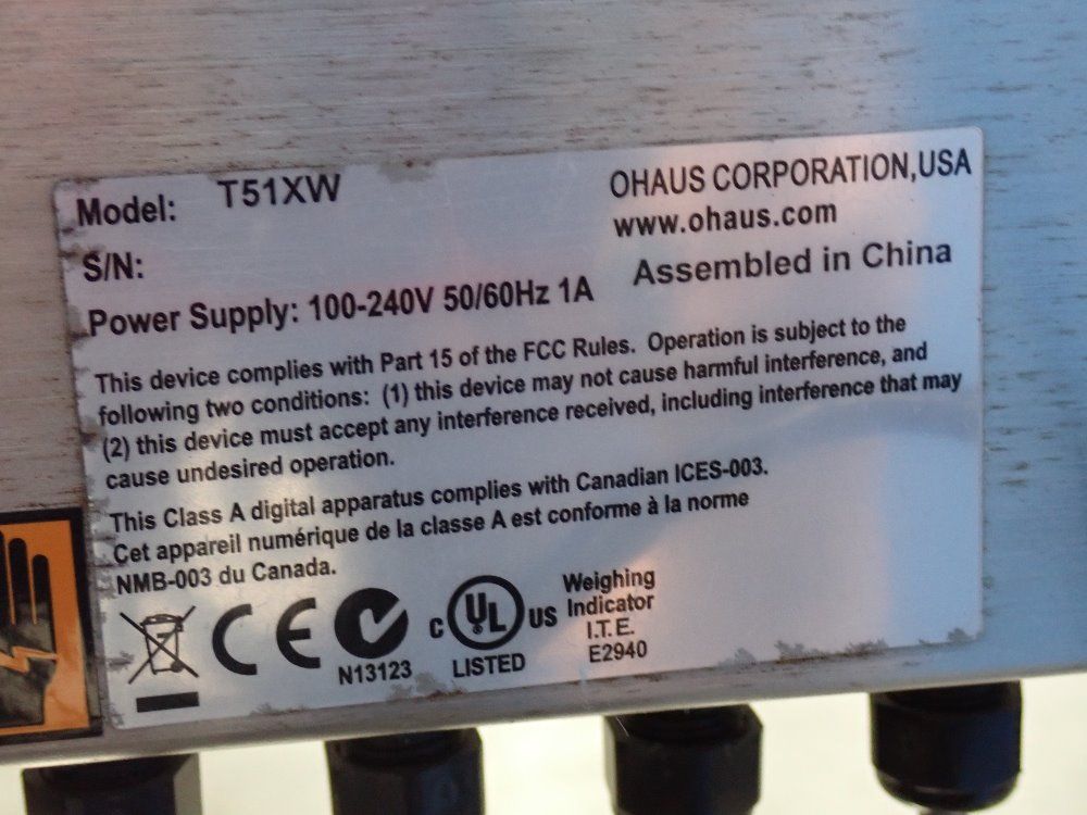 Ohaus Corp. 0.4-100 Lbs. Scale - T51xw