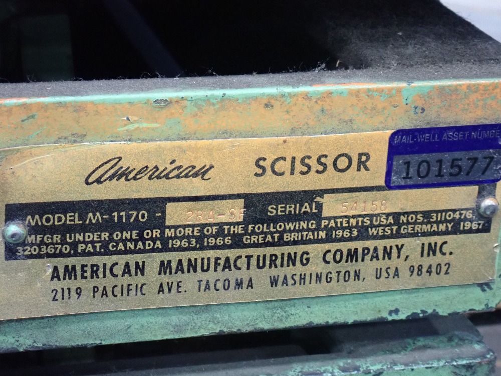 American Mfg. Co. Inc. 3000 Lbs. Hydraulic Scissor Lift Table - M-1170-2ba-s