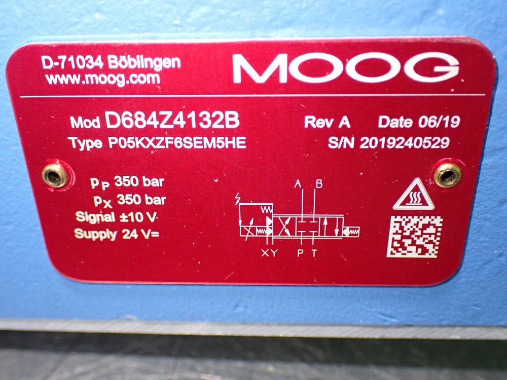 Moog D684z4132b Proportional Servo Valve. D633-7392. A0ko4f0hmy - D684z4132b