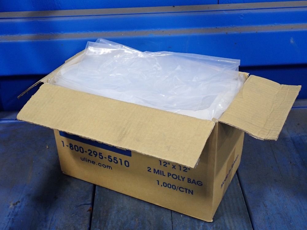 Uline 12"x12" 2mm Poly Bags - S-1344