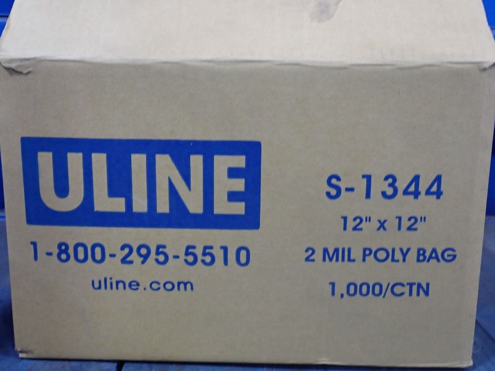 Uline 12"x12" 2mm Poly Bags - S-1344