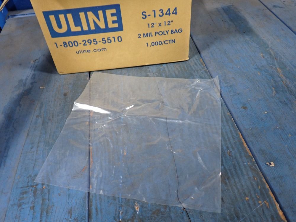 Uline 12"x12" 2mm Poly Bags - S-1344