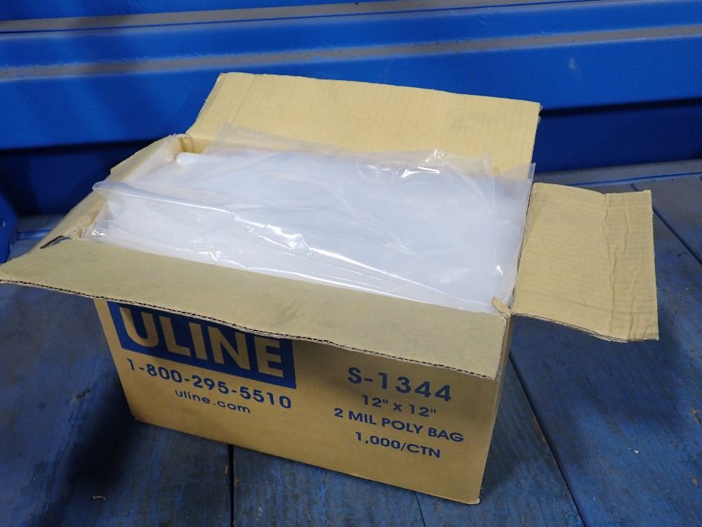 Uline 12"x12" 2mm Poly Bags - S-1344
