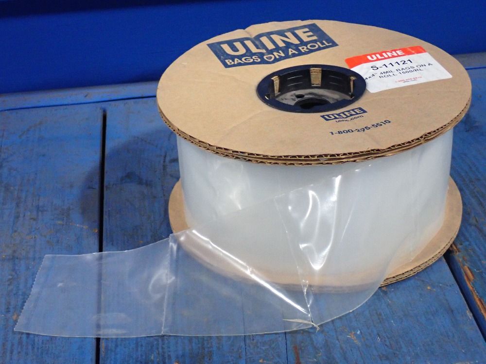 Uline 4"x4" 4 Mm Poly Bags On A Roll - S-11121