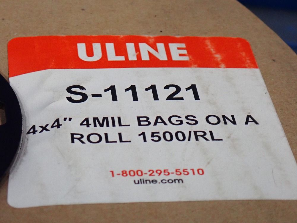 Uline 4"x4" 4 Mm Poly Bags On A Roll - S-11121
