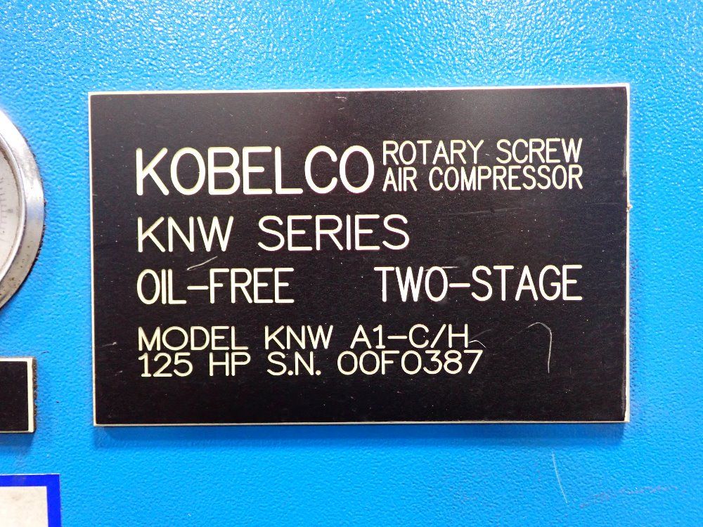 Kobelco 125 Hp Air Compressor - Knw A1-c/h
