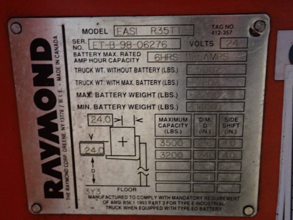 Raymond 3000lbs Electric Reach Forklift - Easi-r35tt0