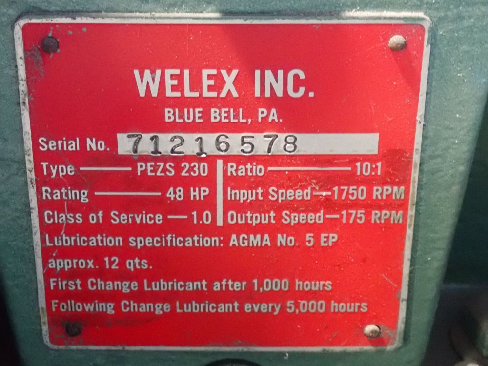 Welex Inc. 2"x42"/48 Hp Extruder - 200 24:1