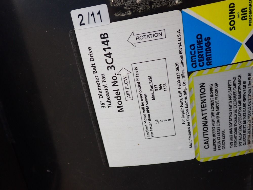 Dayton 36" Tube-axial Fan - 3ci414b