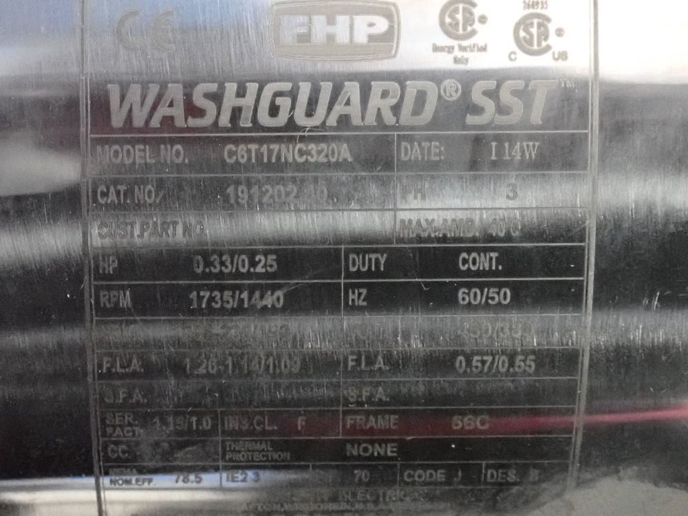 Leeson Electric Corp. 0.33/0.25 Hp Motor - C6t17nc320a