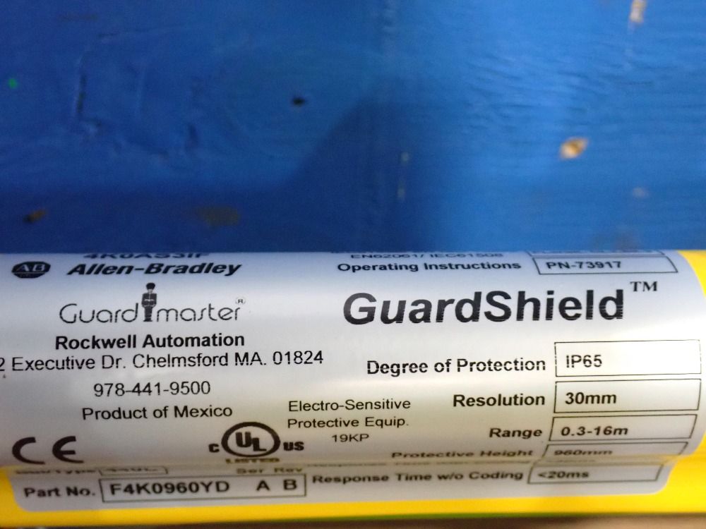 Allen-bradley Protective Height: 960 Mm (37.8 In) Safety Light Curtain - Bulletin 440l (ser. A, Rev. B)