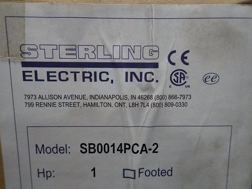 Sterling 1 Hp Motor - Sb0014pca-2