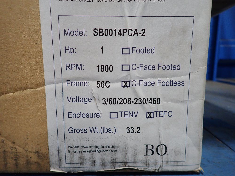 Sterling 1 Hp Motor - Sb0014pca-2